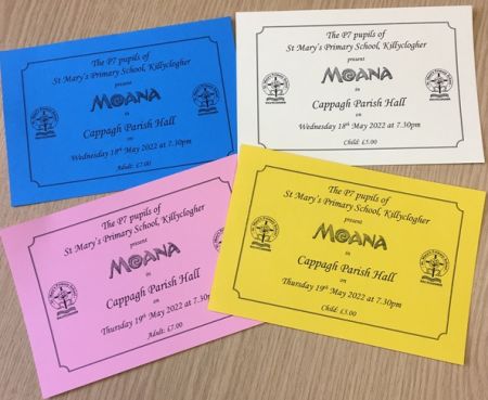 If you wish to purchase tickets for our musical, 'Moana', please call to the school office anytime after 9.00am.  You can also pay at the door.