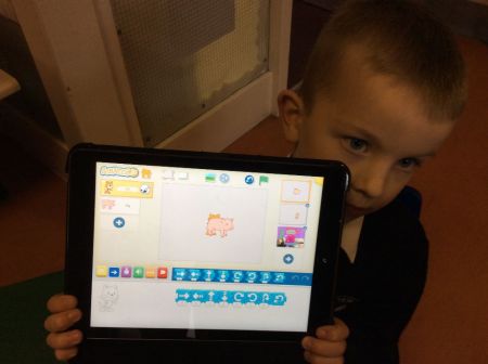 Yr. 1 work on Scratch Jr.